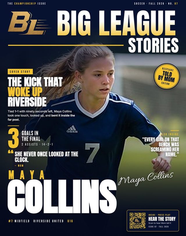 Framed Cover — the athlete on a magazine cover